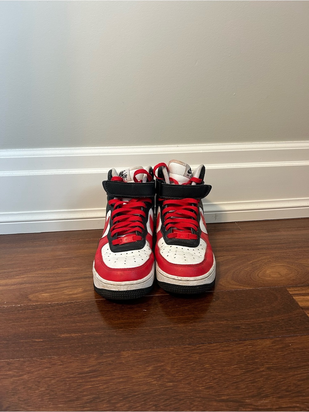 Red & White Nike Air Force 1
